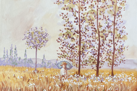 Monet's Autumn Stroll 