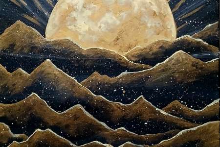 Golden Moonlight Falls