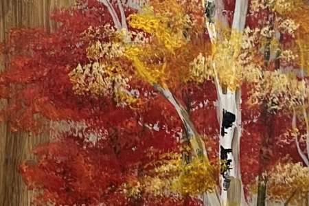 Colors of Autumn Porch Leaner or Wood Pallet