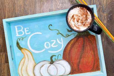 Be Cozy Wooden Tea Tray