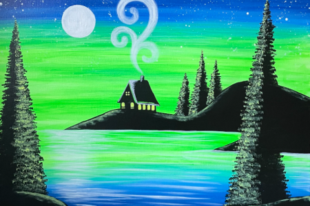 Night at the Lake Cabin