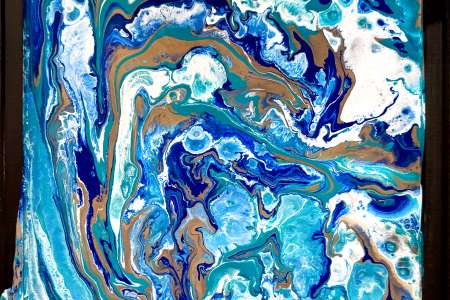 Framed Acrylic Pour