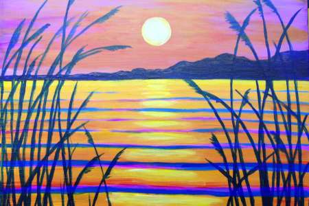 Sunset Through the Reeds