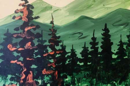 Watercolor Pines
