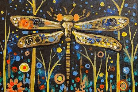 Klimt Style Dragonfly