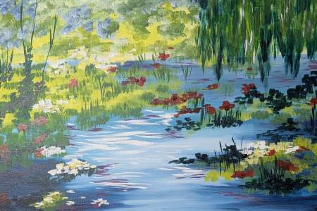 Monet Inspired Weeping Willow