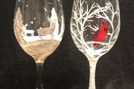 Woodsy Winter Glasses