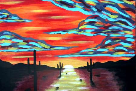 Cacti At Dusk
