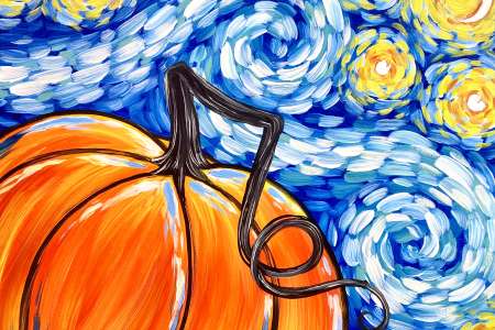 Fall Starry Night Pumpkin