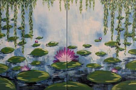 Monet Inspired Lilies Date Night