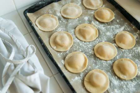 Homemade Mushroom Ravioli