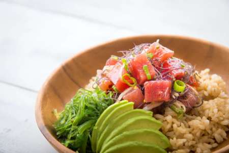 Fresh Poke Bowls and Sushi Making