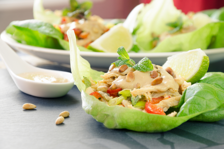 Summer Jerk Lettuce Cups