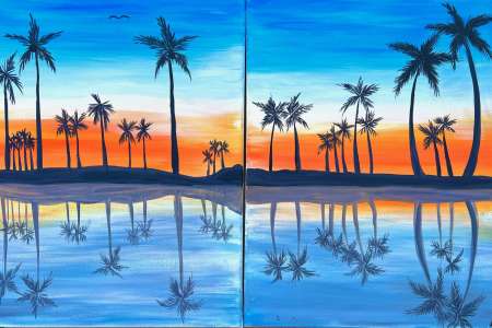 Tropical Beach Scene for Two