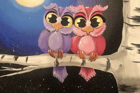 Owlets in Birch Tree - Boston