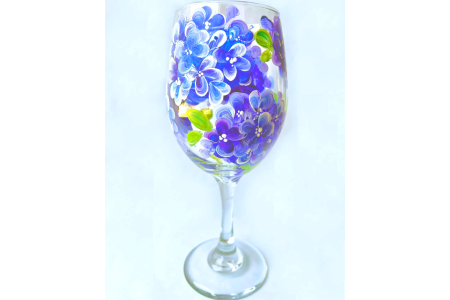 Fun Floral Wine Glass