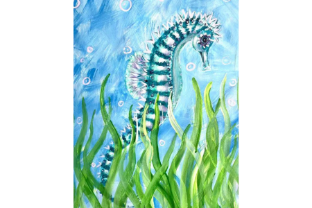 Seahorse in the Seagrass