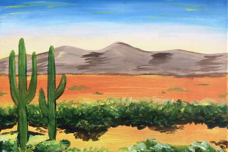 Outdoor Paint & Sip: Serene Desert Scene