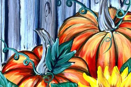 Pumpkins and Sunflowers