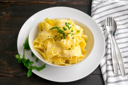 Make Pappardelle with Homemade Alfredo Sauce