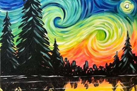 Starry Night Lake View - Chicago