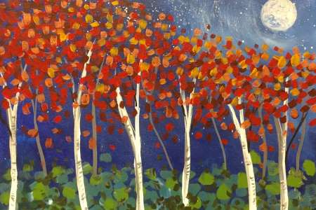 Aspens in the Moonlight - Boston