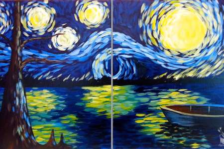 Swirly Starry Night for Two