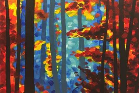 Colorful Forest Happy Hour Class