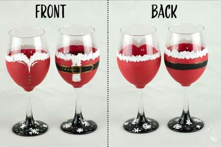 Santa Wine Glasses