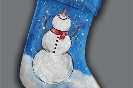 Happy Snowman Stocking for Kids