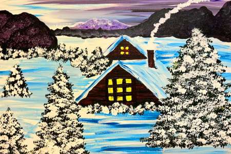 Snowbound Cabin Scene