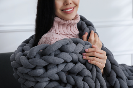 Knit a Cozy, Chunky Blanket With Your Arms