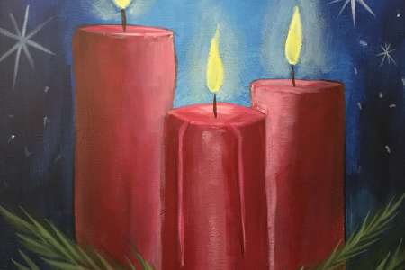 Glowing Holiday Candle Trio