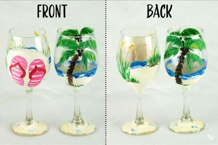 Beachy Wine Glasses