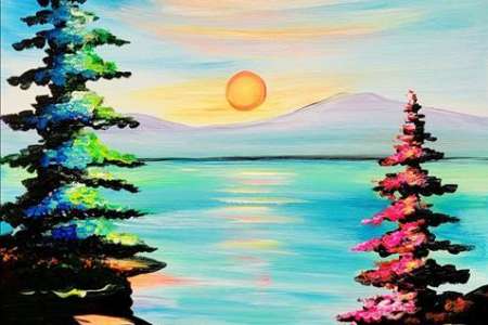 Vivid Mountain Scene (Free Drink!)