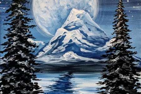 Snowcapped Mountain Scene