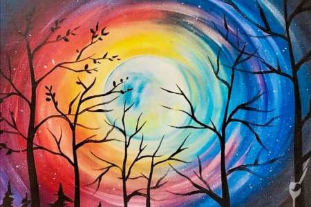 Swirling Rainbow Sky