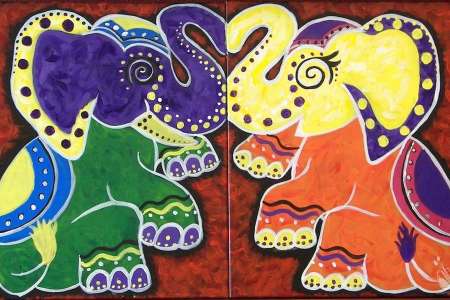 Tribal Elephant Duo