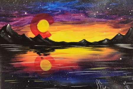 Colorado Sunset Over the Water