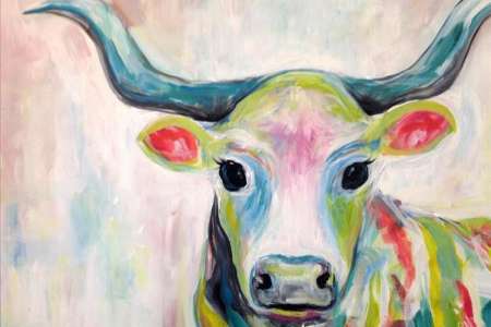 Cute and Colorful Cow