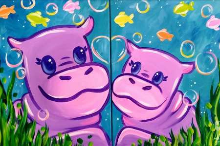 Two Happy Hippos