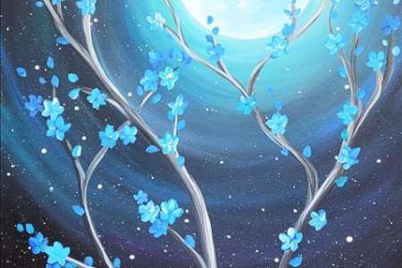 Blossoms Under a Blue Moon