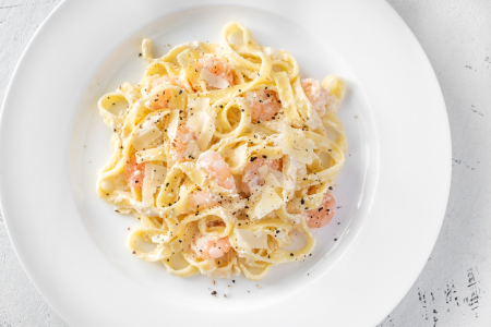 Cook Fresh Pasta With Tiger Shrimp