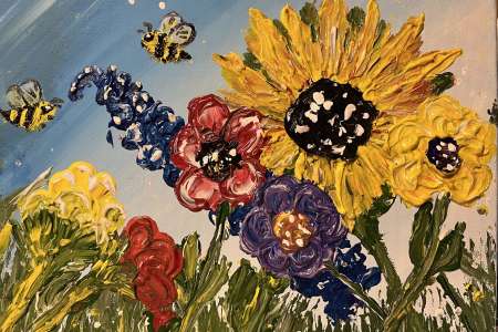 Heavy Texture Spring Blooms