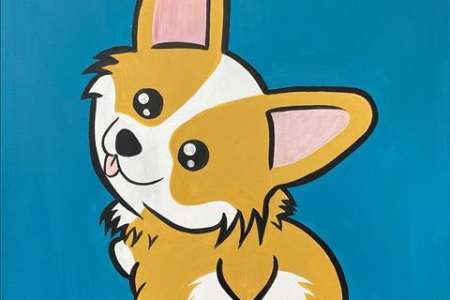 Adorable Cartoon Corgi