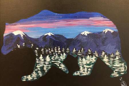 Rocky Mountain Bear Silhouette