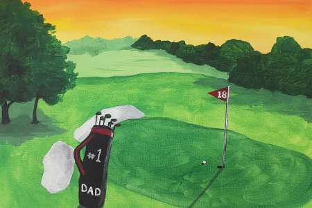 On the Green With Dad