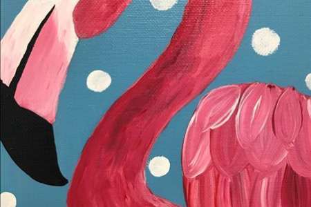Pink Flamingoes and Polka Dots