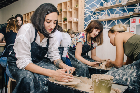 Private Group Pottery Wheel Class - Brooklyn