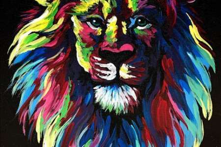 Blacklight Lion